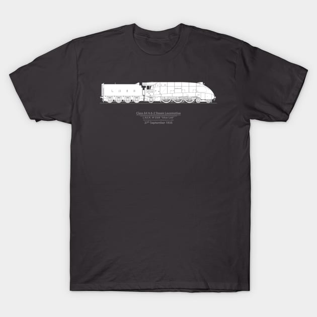 Silver Link 1935 Speed Record 112 MPH T-Shirt by SteveHClark